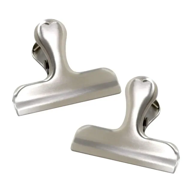 Norpro Stainless Steel Food Storage Mini Bag Clips - 2 Pack