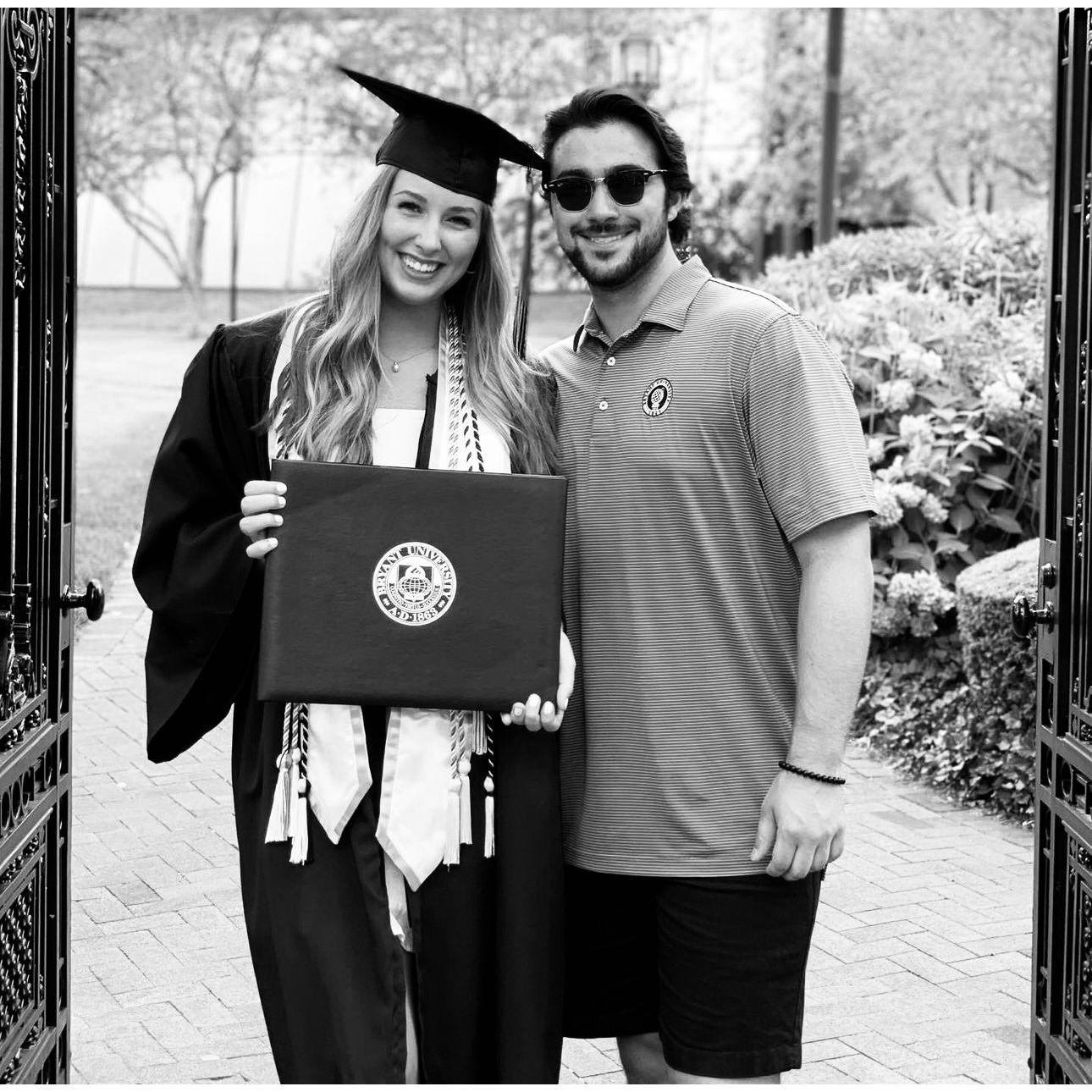 Paige's graduation from Bryant University.