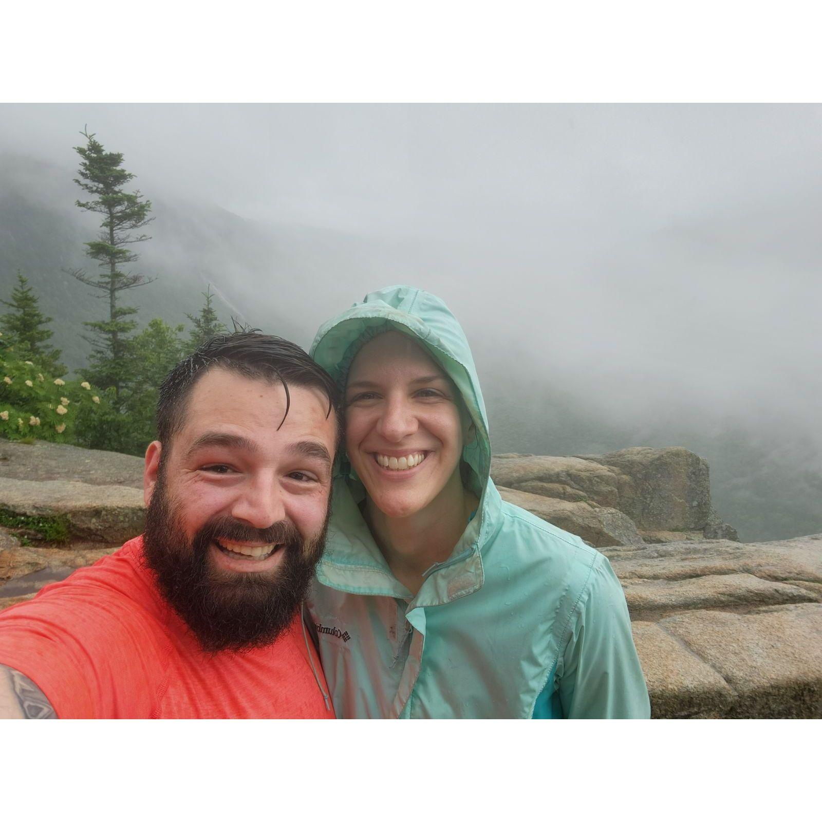 A rainy hiking adventure in New Hampshire.