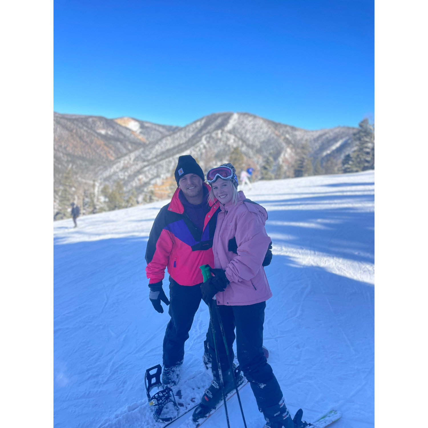Skiing for the first time