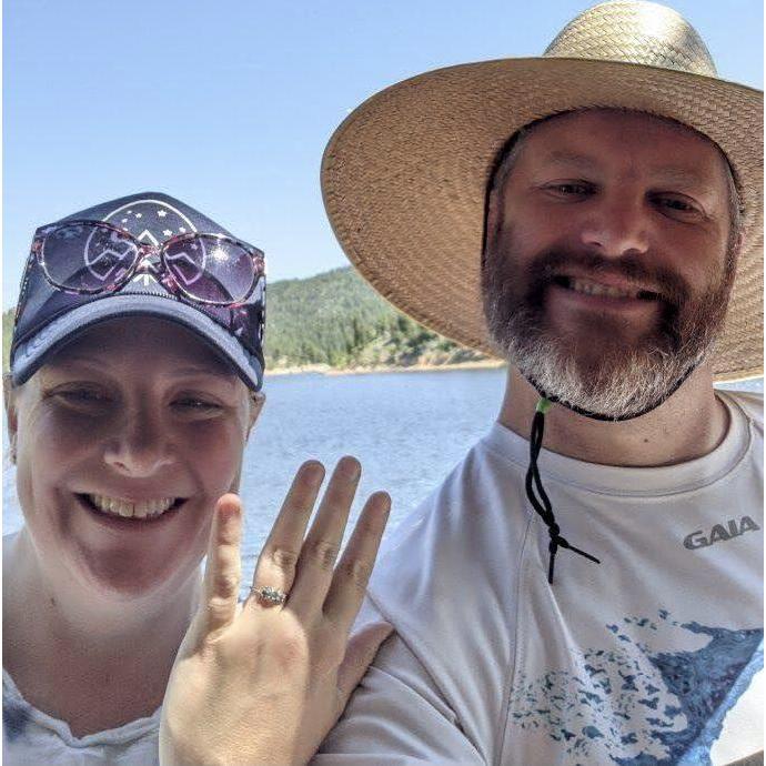 Mark proposed on Gross Reservoir after paddle boarding