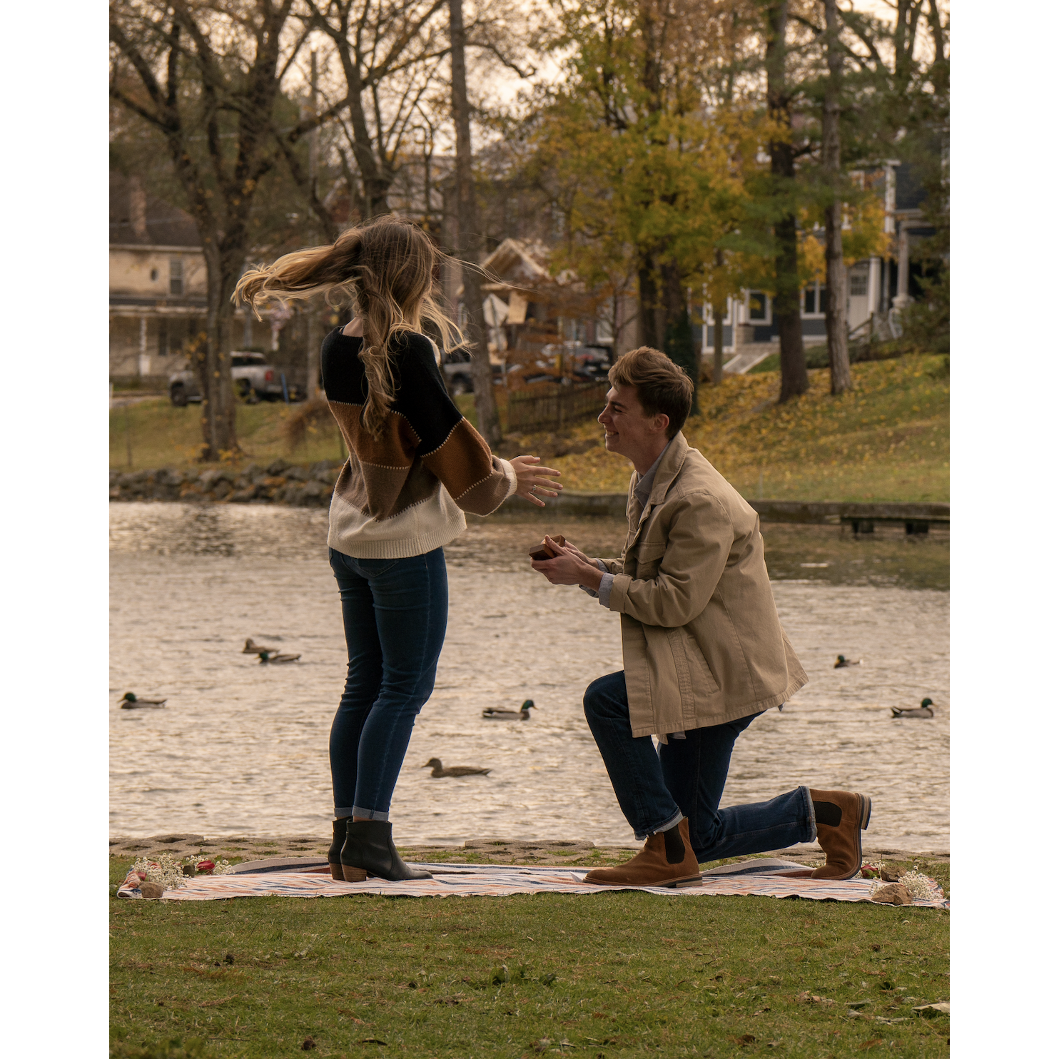 Where she said "I do". Fun fact, Andrew was so cold his lips were blue!