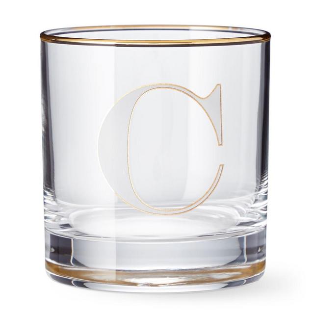 Monogram Double Old-Fashioned Glasses, Set of 4, C