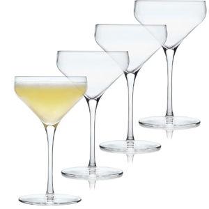 Libbey Signature Greenwich Coupe Glasses Set of 4, Timeless Champagne Coupe Glasses for Drinks and Desserts, Cocktail Glasses for All Occasions