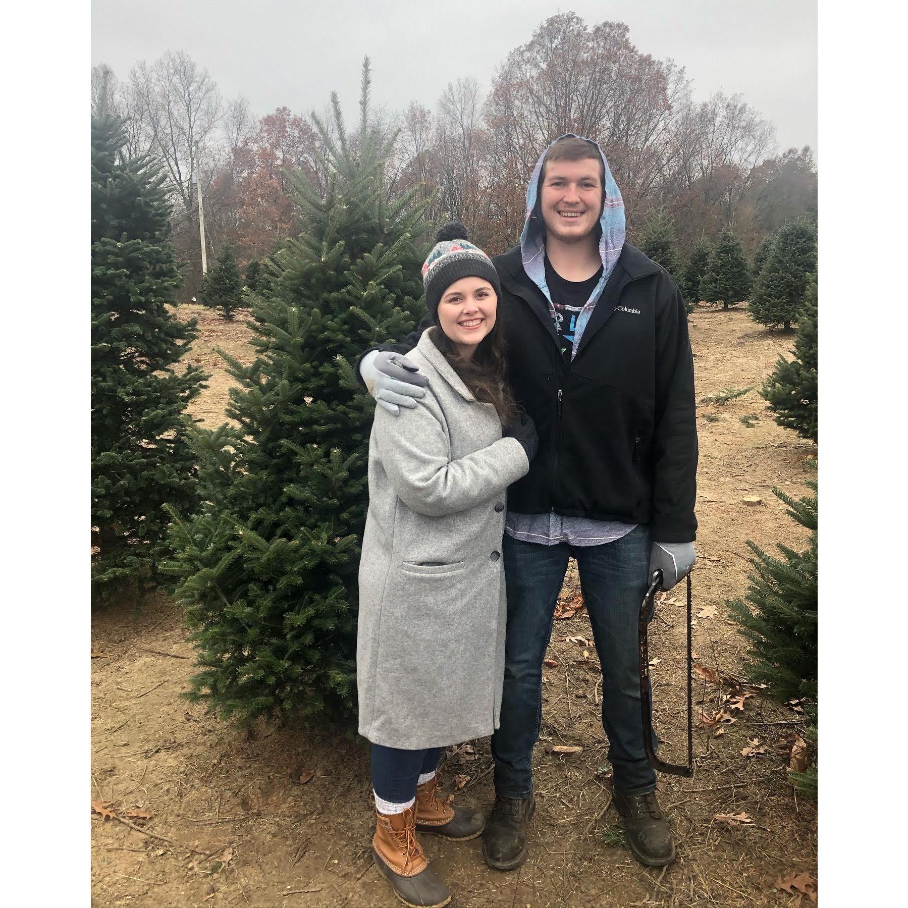 Our fourth Christmas, and first Christmas tree of our own.