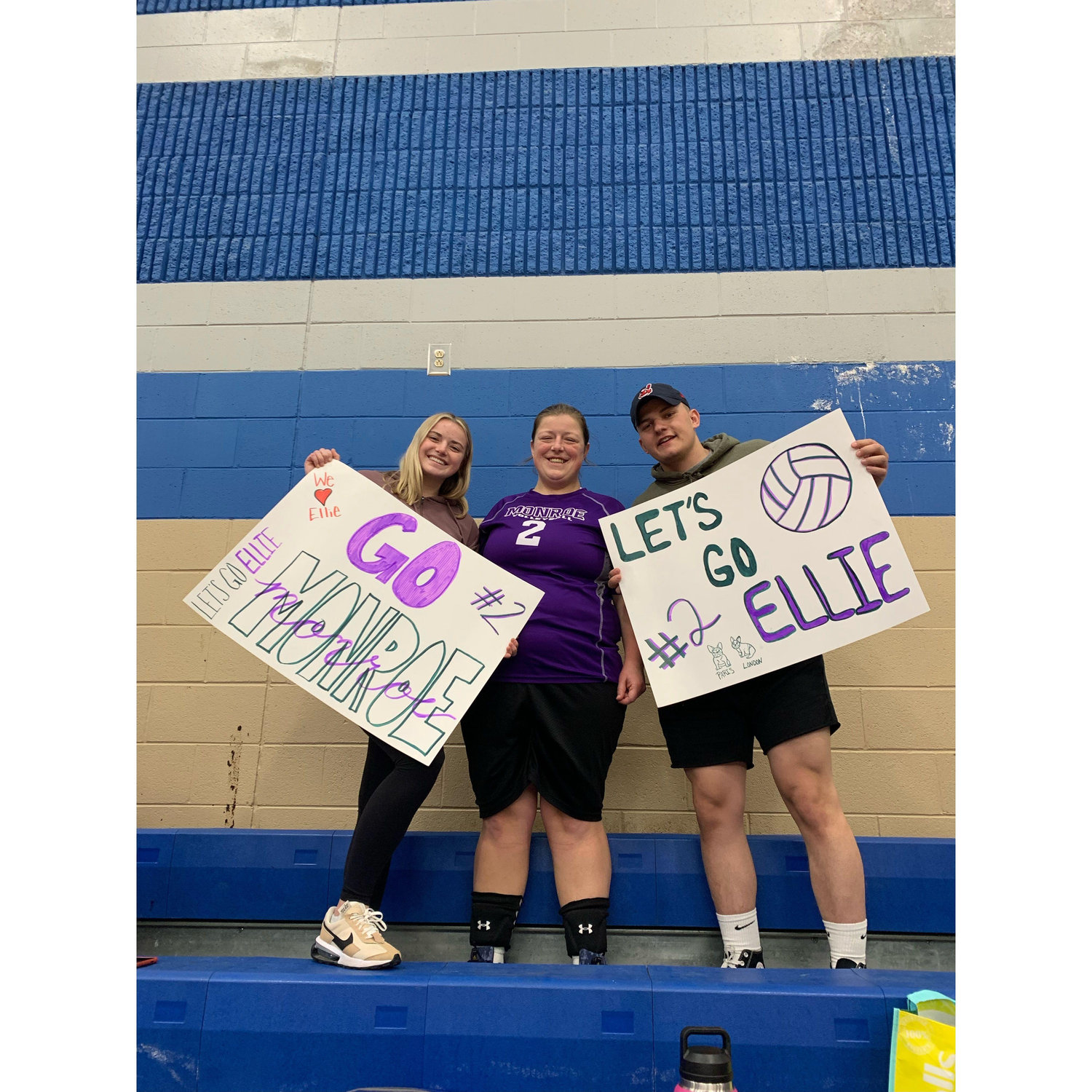 Cheering on Ellie!