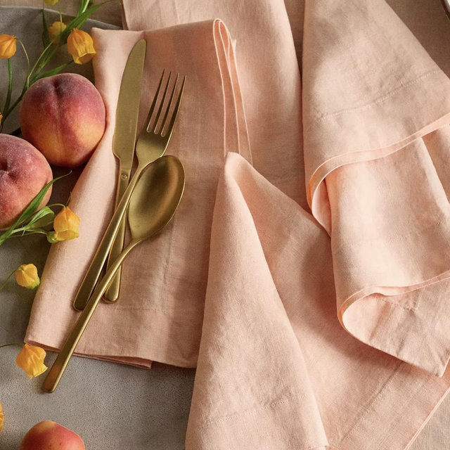 European Linen Wide-Hem Napkins (Set of 8)