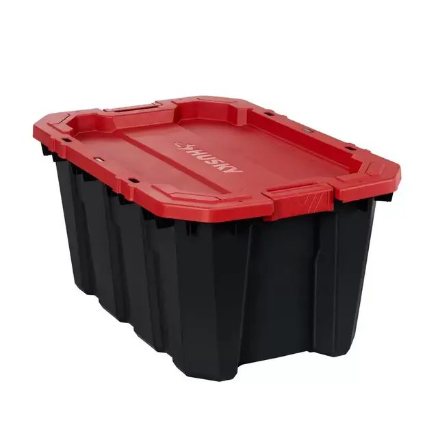 25 Gal. Latch and Stack Tote in Red and Black