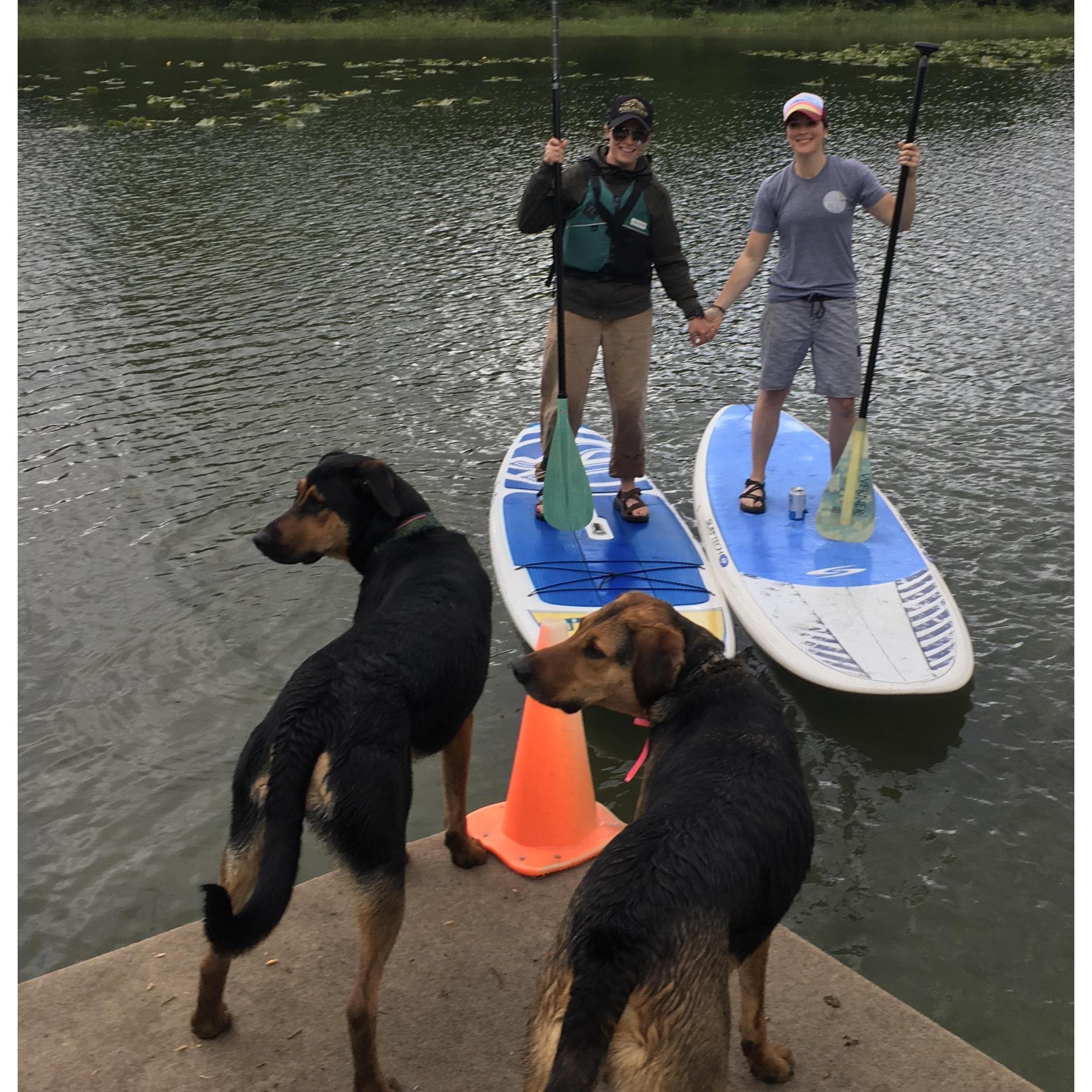 Paddleboarding on Whisper Lake, Alaska