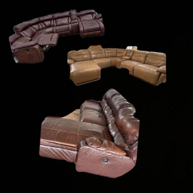 Leather couch set
