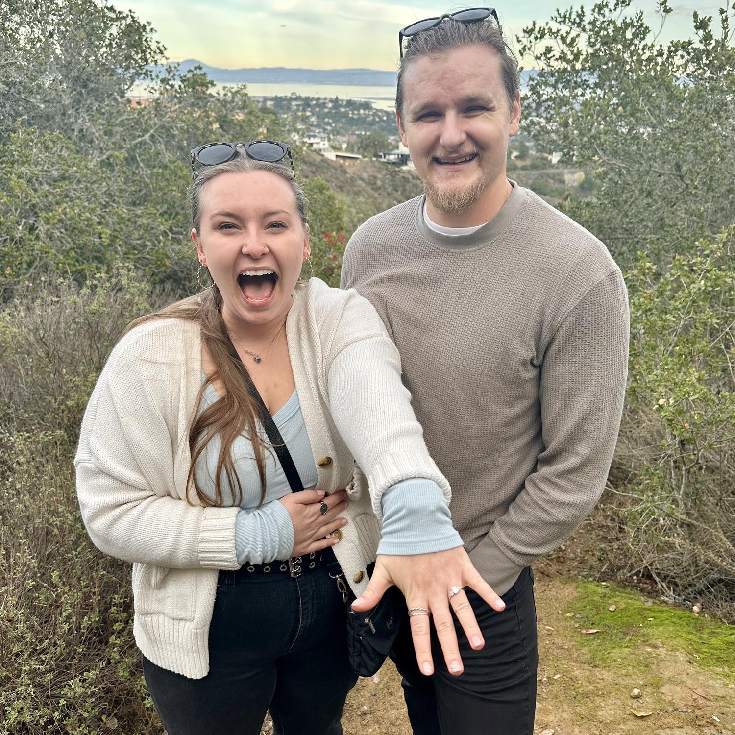 He popped the question