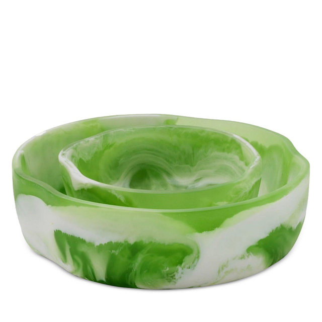 Blue Pheasant Beatrix Swirled Resin Bowl, Set of 2
