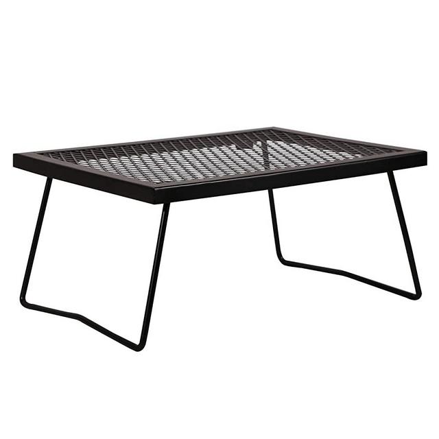 REDCAMP Folding Campfire Grill Heavy Duty Steel Grate, Portable Over Fire Camp Grill for Outdoor Open Flame Cooking