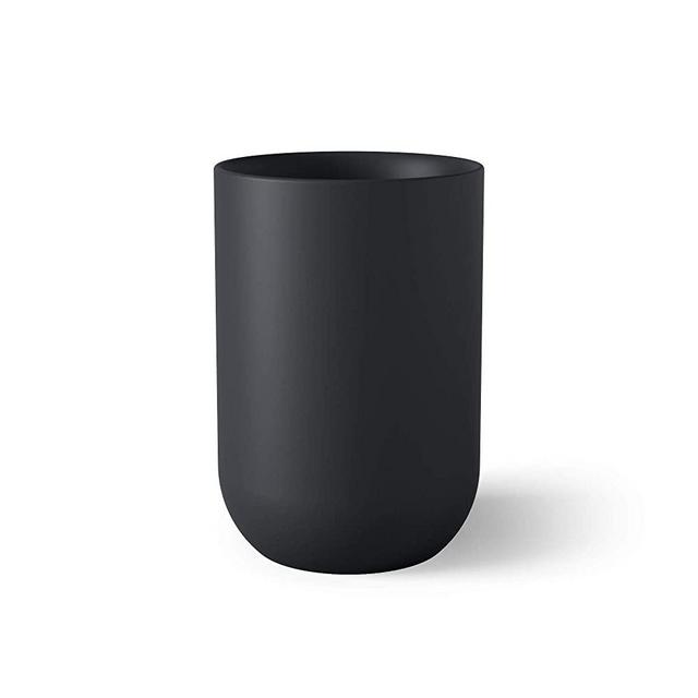 Umbra Junip Bathroom Accessories Tumbler-Modern Resin Holder and Organizer, Perfect for Holding Toothbrushes, Make-up Brushes and More, Black