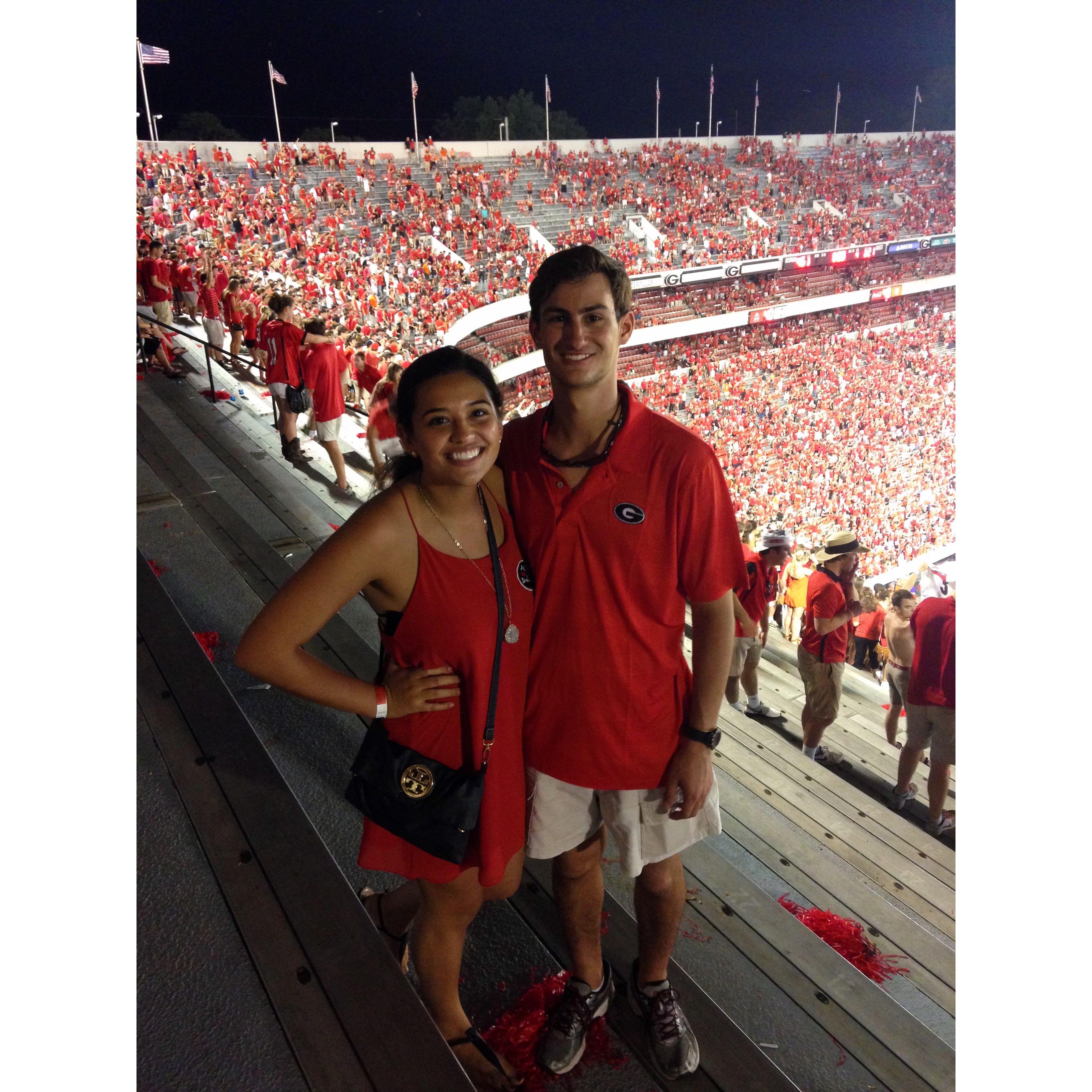 first UGA game together as students