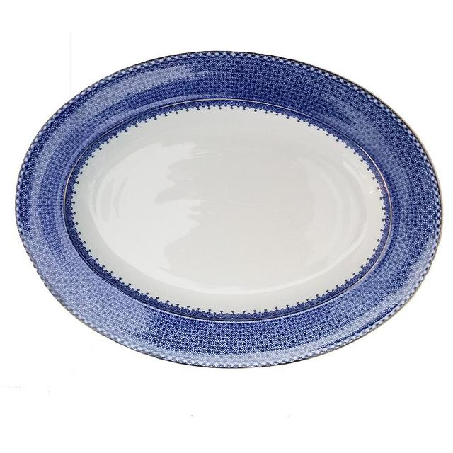 Mottahedeh Platter, Blue Lace