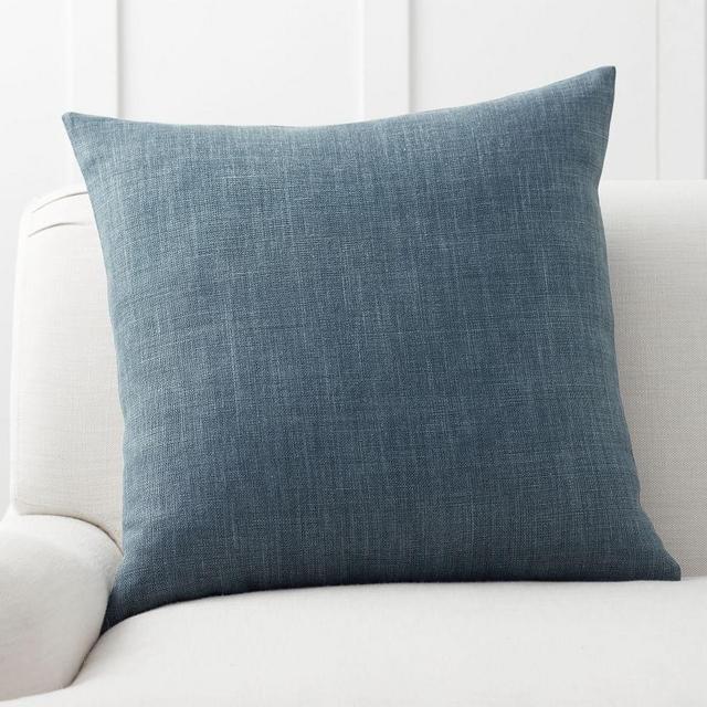Belgian Linen Pillow Cover, 24", Sea Blue