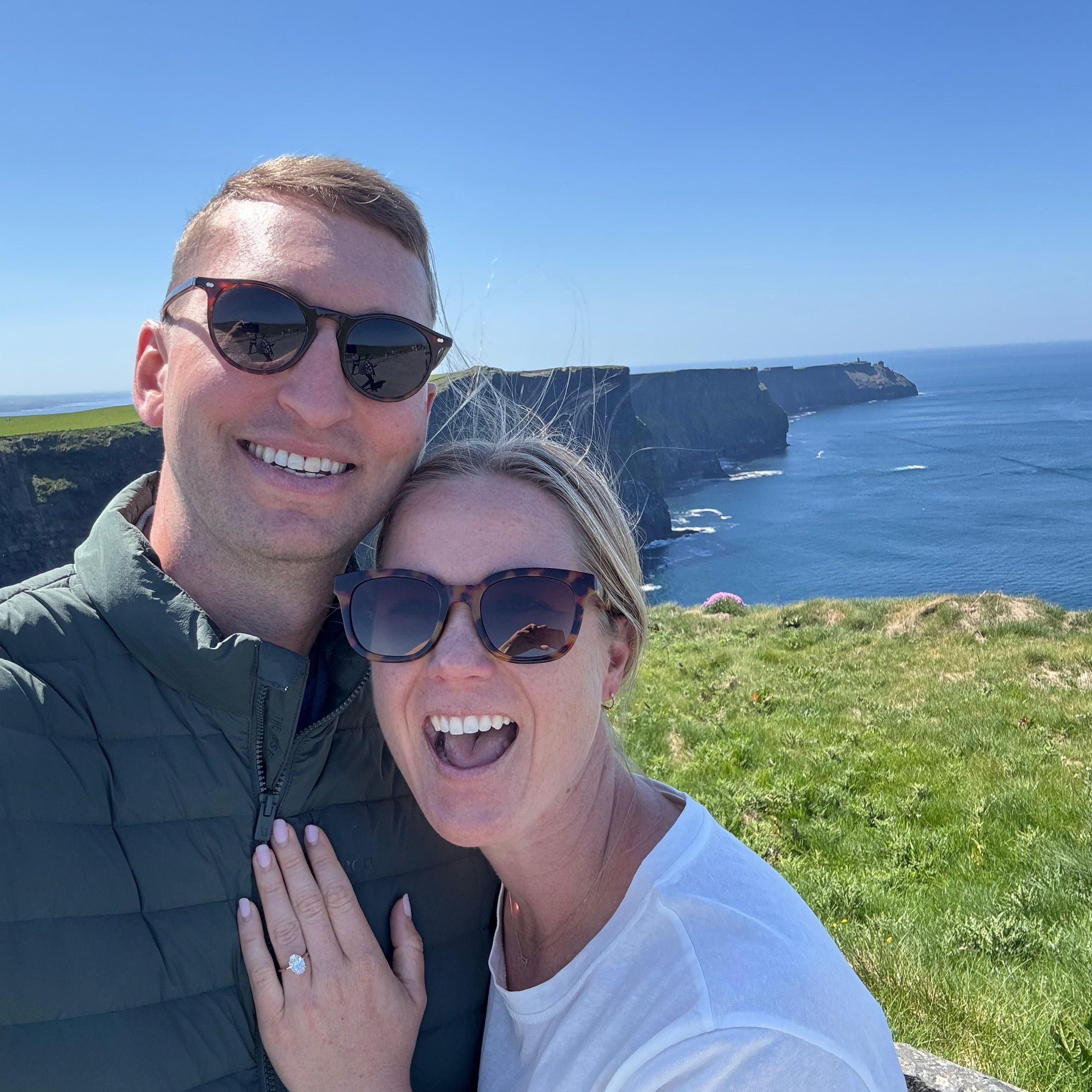 May 16th, 2025 - The best "yes" ever!! Jack proposed at the Cliffs of Moher in Ireland with Shellsy's family there.