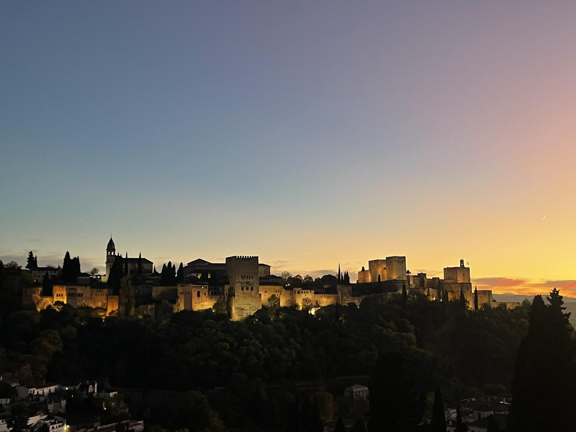 Alhambra views from our cave hotel