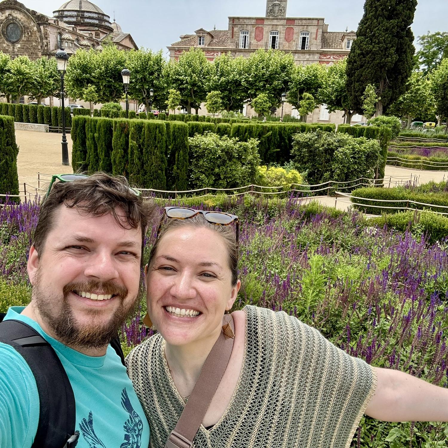 Lavender at the Parliament building in Barcelona!