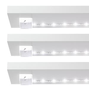 Luminoodle Click AA Battery Powered LED Tap Light - 3-PACK - for Closet, Pantry, Shelf Light - 36 in. Stick Anywhere Adhesive Light in Daylight White (5000K)