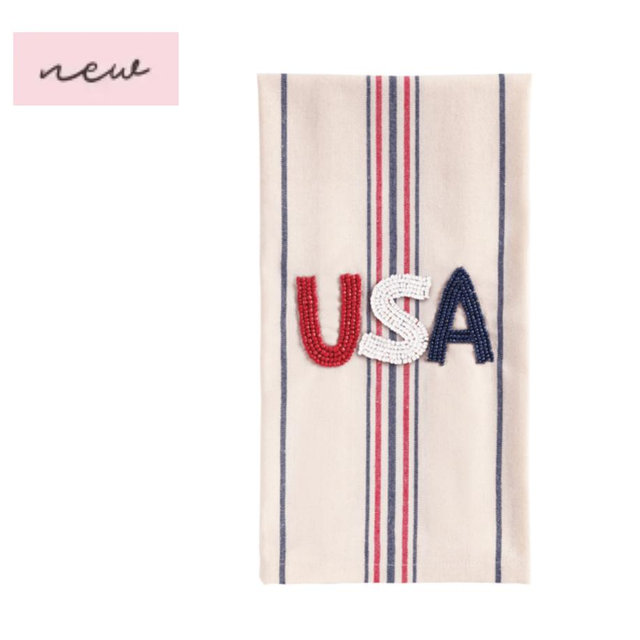 Usa Beaded Americana Towel