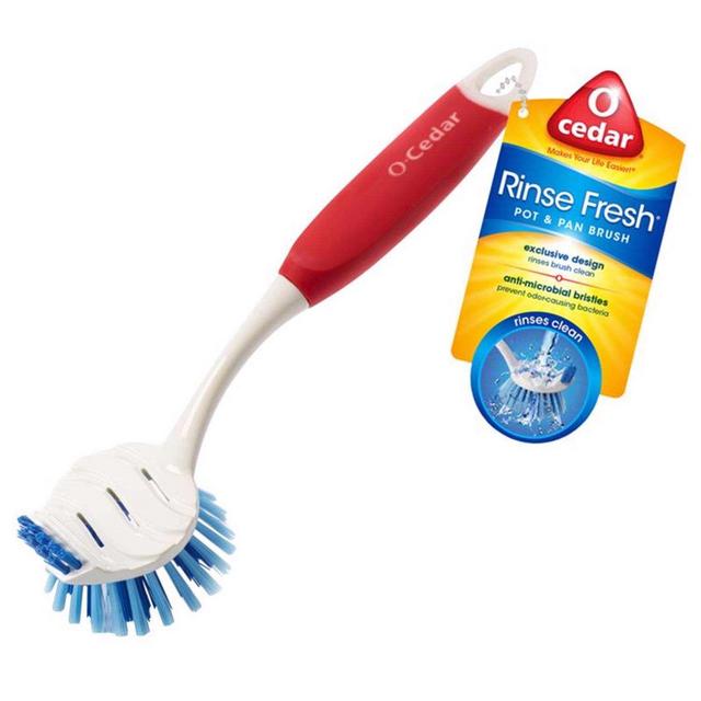 O-Cedar Rinse Fresh 2.25 in. W Hard Bristle Plastic Handle Pot and Pan Brush