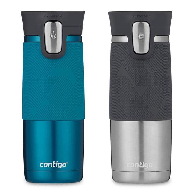 Contigo Autoseal 16oz Travel Mug 2 Pack - Turquoise/Gray