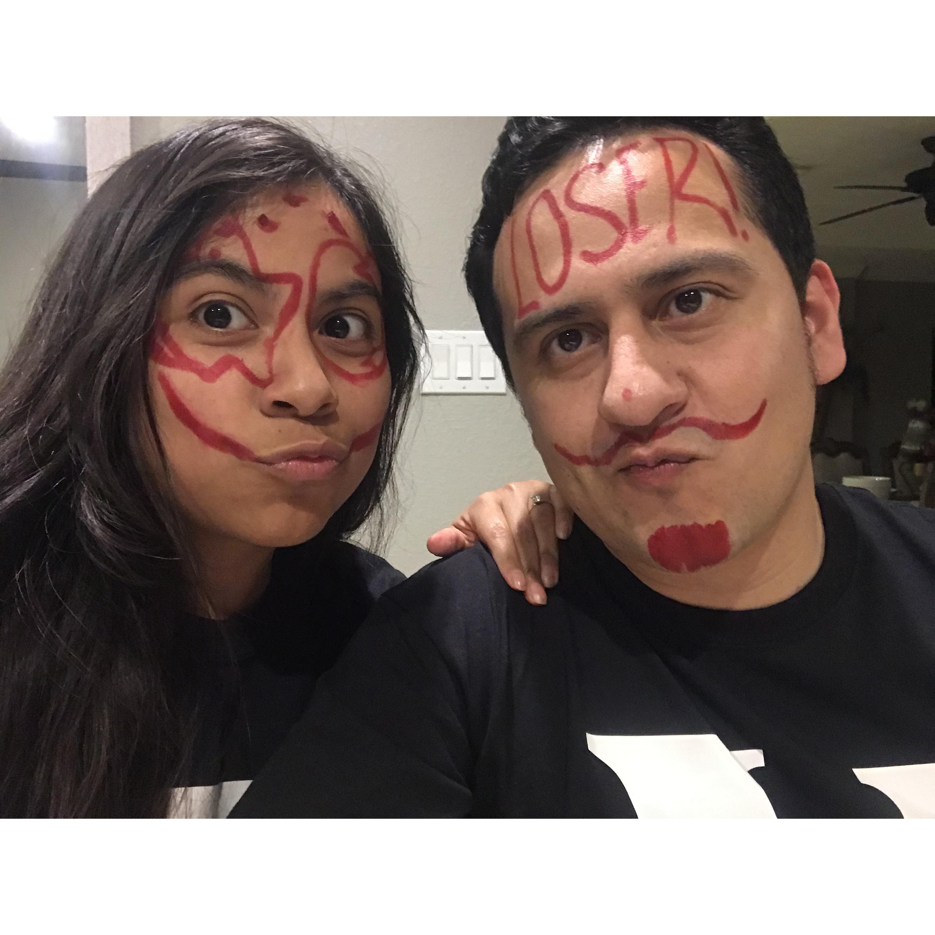 Playing loteria with family