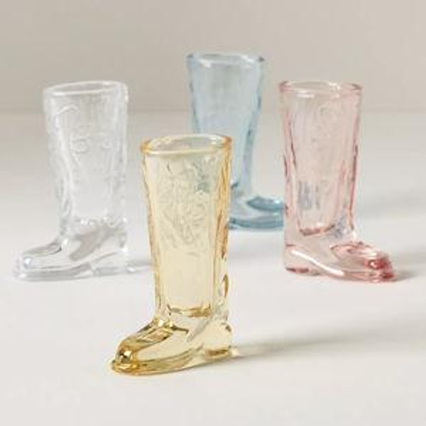 Cowboy Boot Shot Glasses, Set of 4
