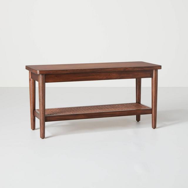 Wood & Cane Accent Bench Brown - Hearth & Hand™ with Magnolia