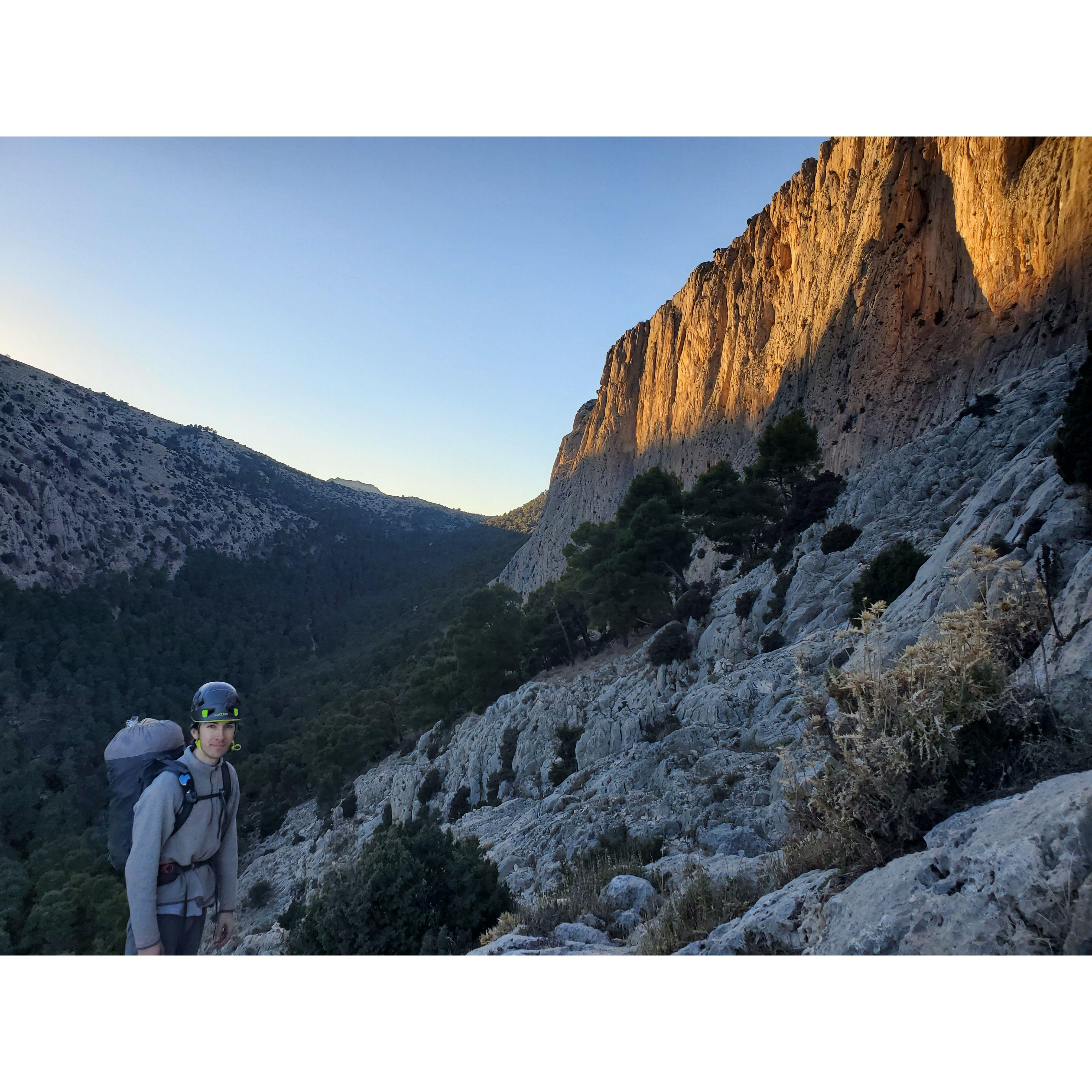 Climbing in Spain on Victor's 26th birthday!