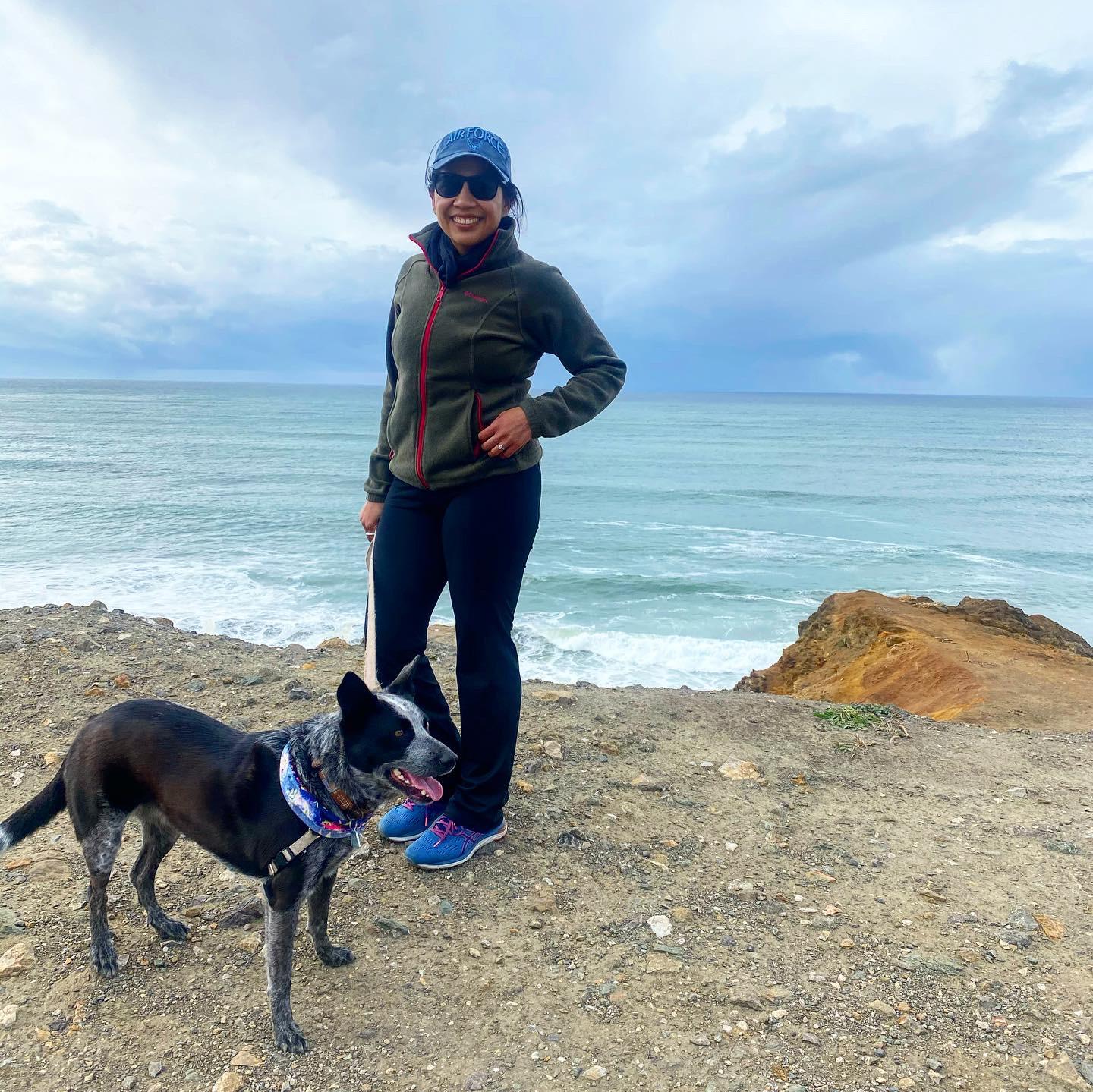 Hiking with Willow in Pacifica, CA