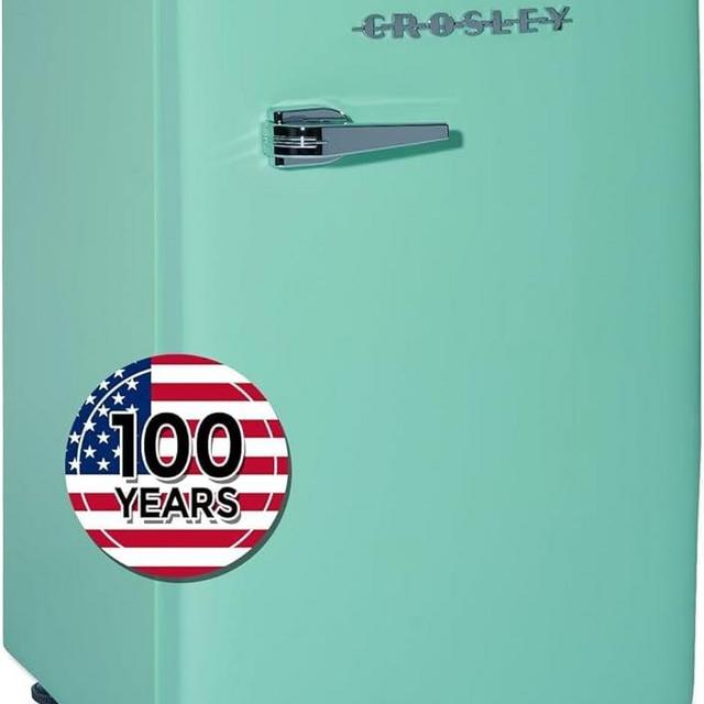 Crosley Retro Mini Fridge 3.2 Cu Ft Mint Green w/o Freezer, Compact Refrigerator for Bedroom, Garage, Office Under Desk, Undercounter, Apartment, School Dorm Fridge, Aesthetic, Small & Cute Appliances