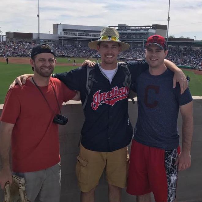 Clay Greaney, Derik Swinderman, and Sam at Spring Training in Phoenix back in 2018