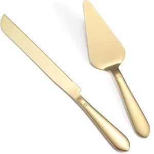 Gold Eisinly Cake Knife and Server Set
