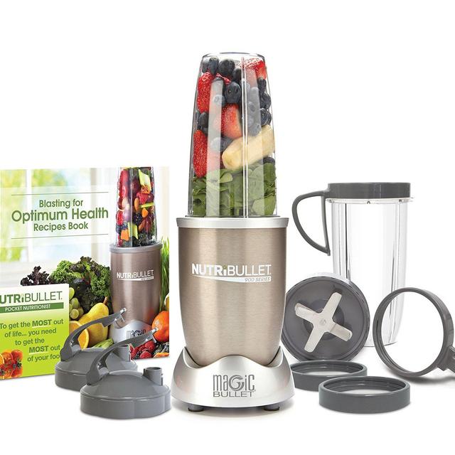 NutriBullet Pro - 13-Piece High-Speed Blender/Mixer System with Hardcover Recipe Book Included (900 Watts)