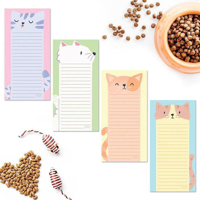 Sweetzer & Orange Magnetic Notepads for Refrigerator 4 Pack, Sticky notes for Fridge Sets - Sticky Journals for Freezer - Magnetized memo sheets for cooler - 3.5” x 7”, 45 Pages