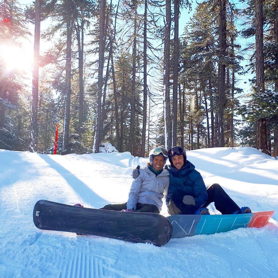 Snowboarding in Zermatt, Switzerland