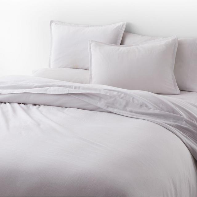 Organic Double Weave Light Grey King Duvet