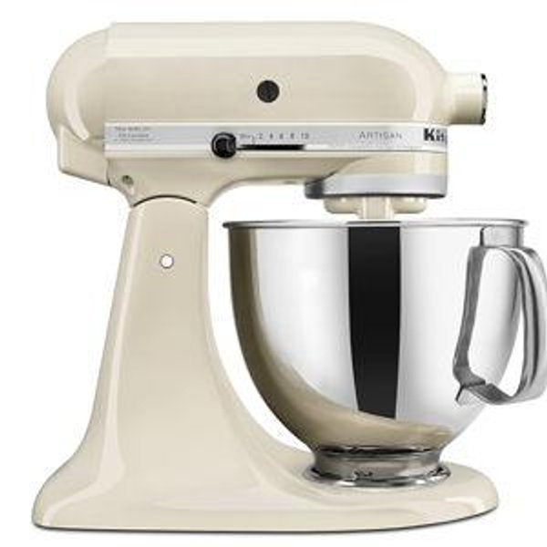 KitchenAid Artisan Series 5 Quart Tilt Head Stand Mixer with Pouring Shield KSM150PS, Almond Cream
