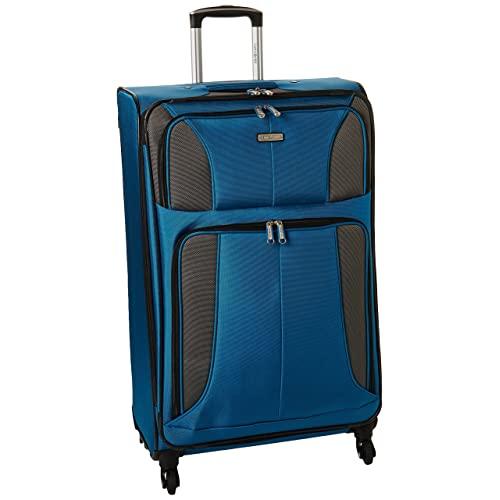 Samsonite Aspire Xlite Softside Expandable Luggage with Spinner Wheels, Blue Dream, Checked-Large 29-Inch