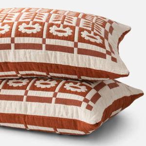Stillwater Floral Sham - Standard/ Auburn