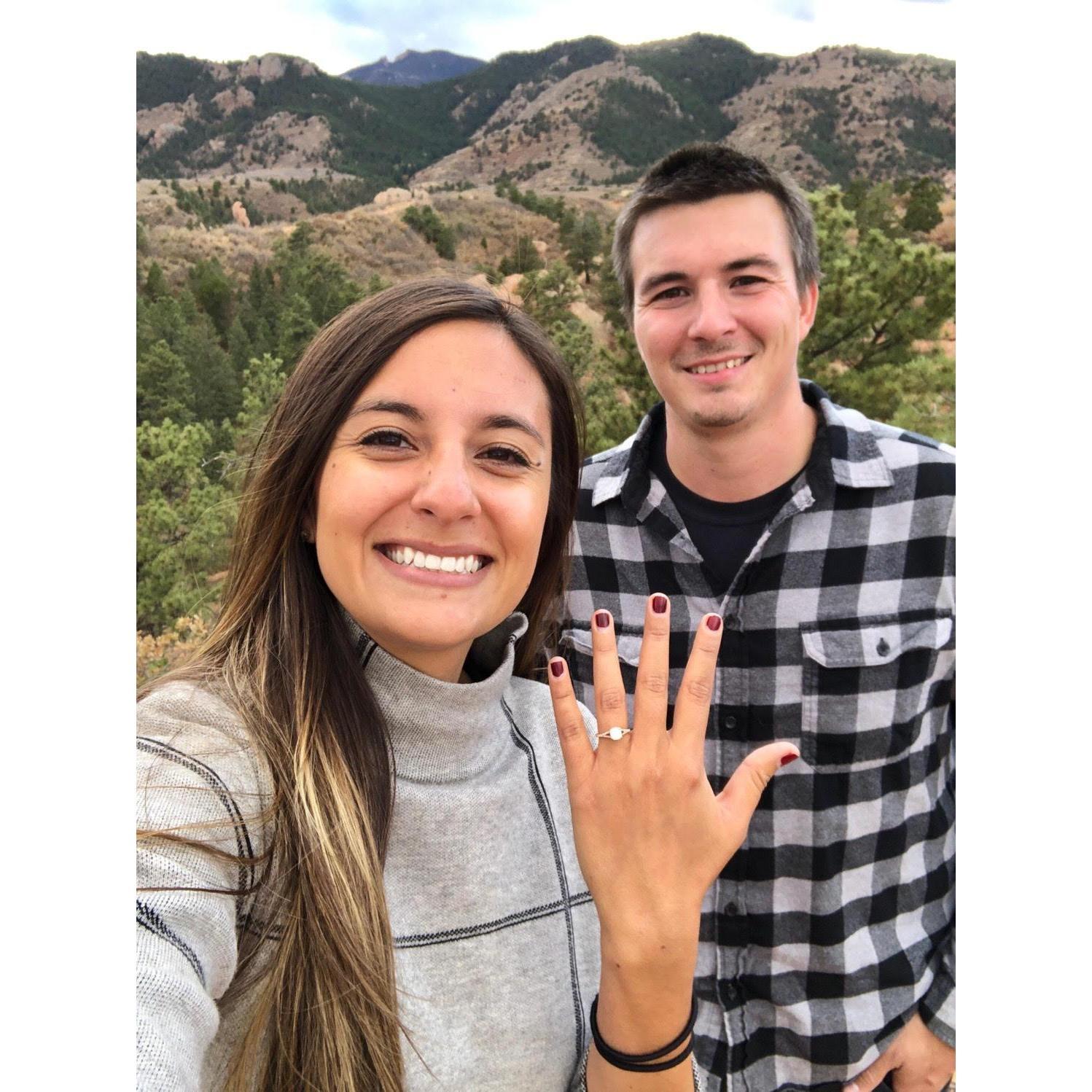 Engaged! Red Rock Open Space Canyon, Colorado Springs, October 2019