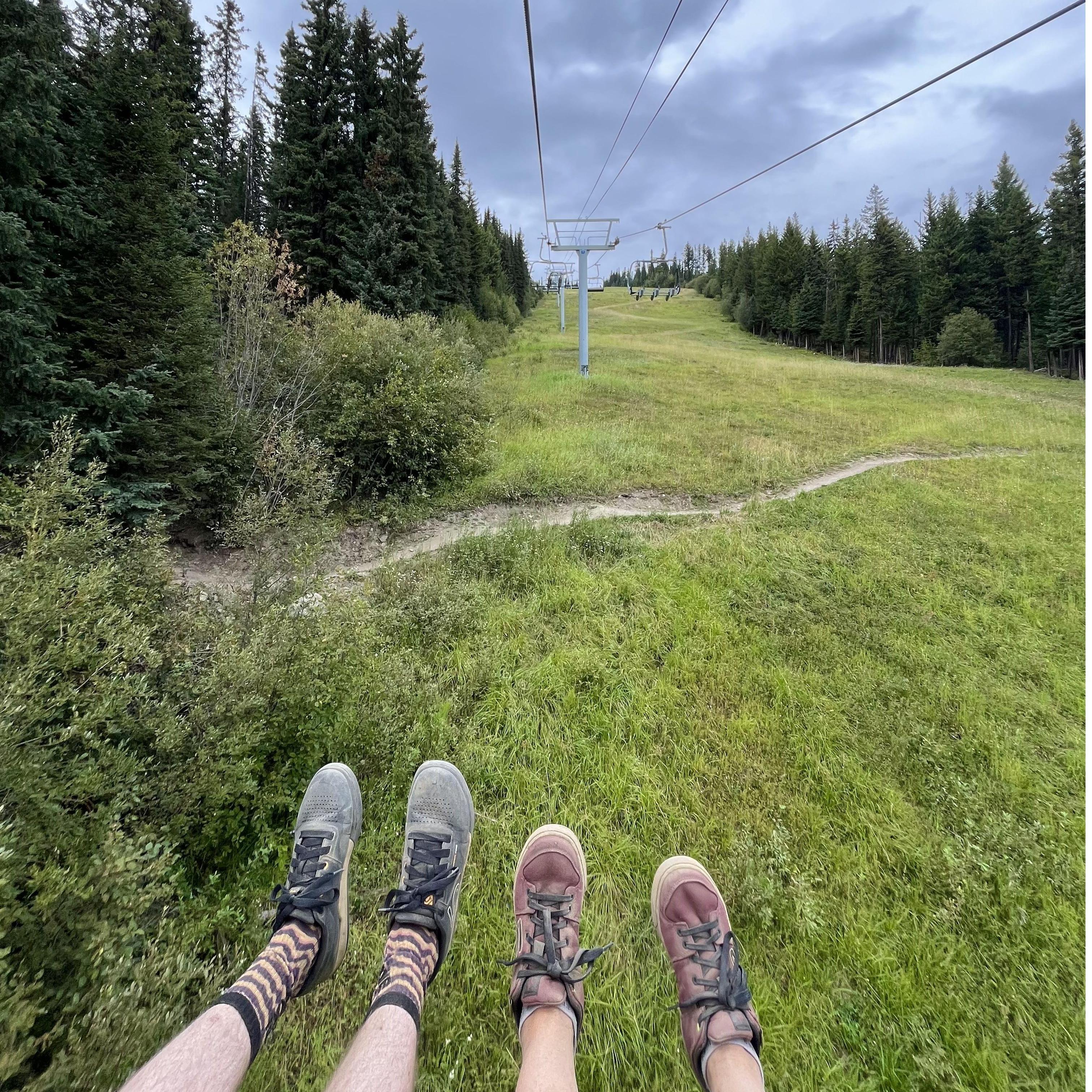 easy ascent at Sun Peaks bike park