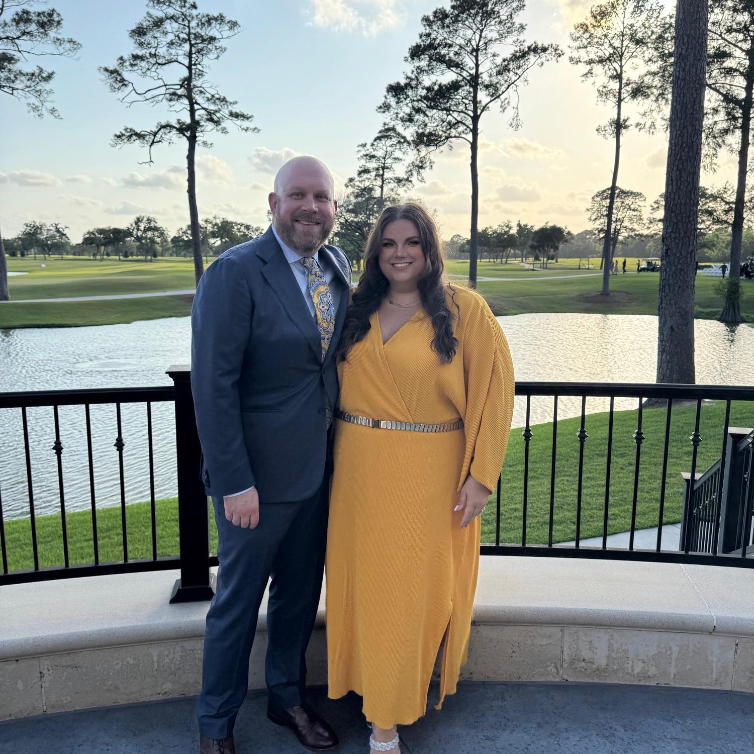 At our friend, Colleen's wedding. April 2025.