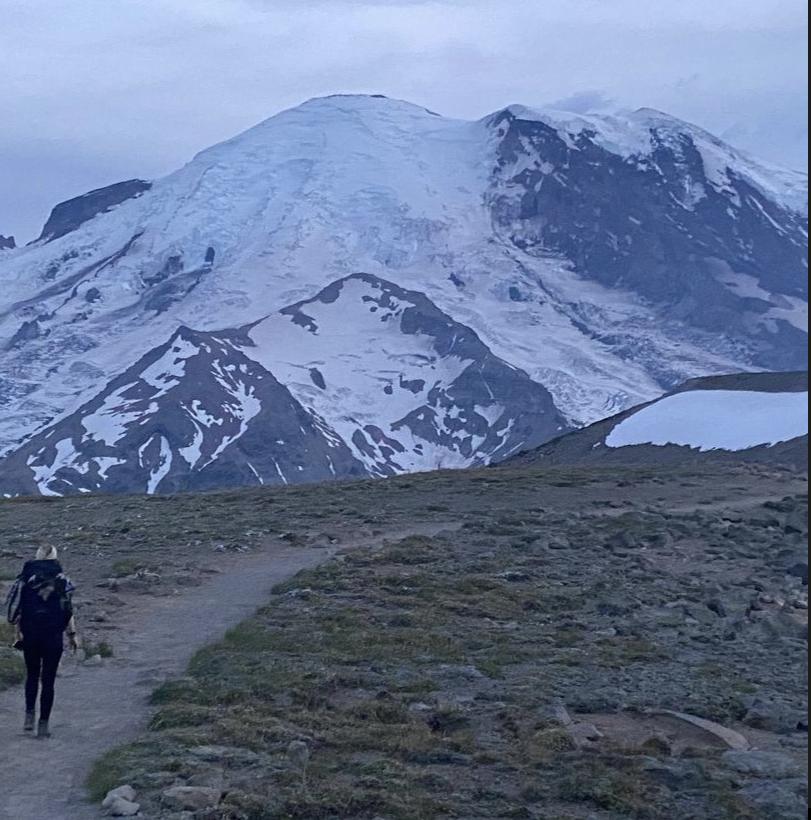 Looking straight at the inter glacier we are about to climb the following day!
