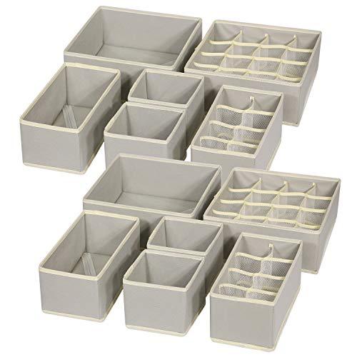 BALEINE Storage Bins with Lids, Foldable Linen Fabric Storage Boxes with  Lids, Collapsible Closet Organizer Containers with Cover for Home Bedroom  Office (3pack Gray Medium)