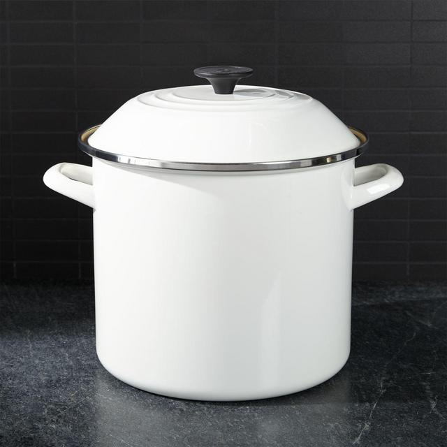 Le Creuset ® White 10-Qt. Enameled Stock Pot