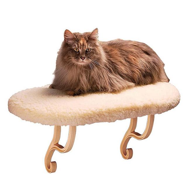 K&H Pet Products Kitty Sill Cat Window Hammock Perch (Heated or Unheated) Heated Fleece 14 X 24 Inches